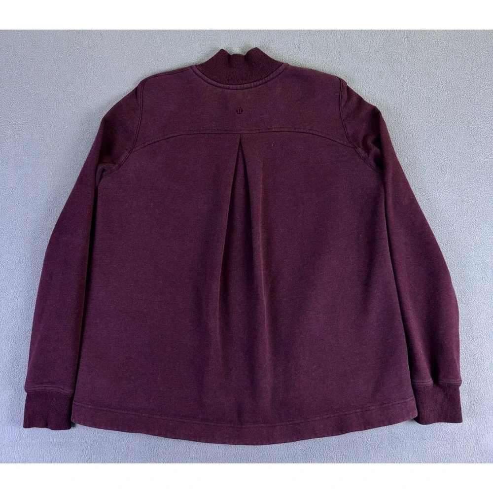 Lululemon Jacket Womens‎ 6 Red Heathered Bordeaux Drama Pleat To Street Bomber